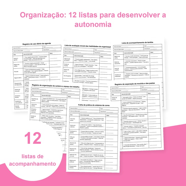 Organização escolar: 12 listas de observação e acompanhamento | PDF + PowerPoint