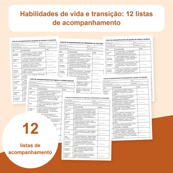 Habilidades de vida e transição: 12 listas de observação | PDF + PowerPoint