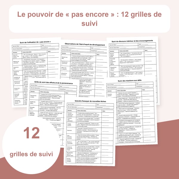 Le pouvoir de « pas encore » : 12 listes d’observation | PDF + PowerPoint