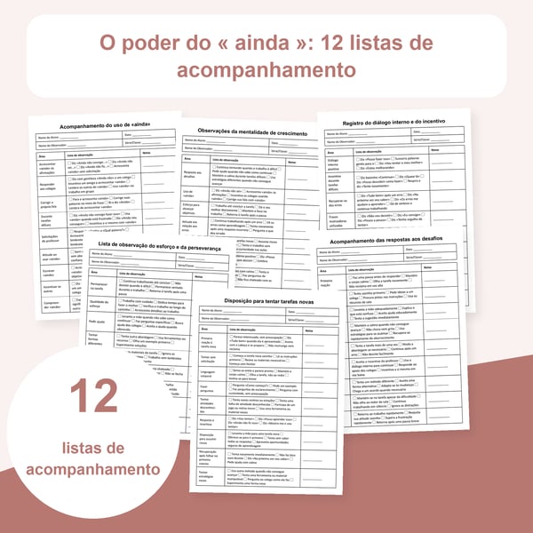 O poder do «ainda não»: 12 listas de observação | PDF + PowerPoint