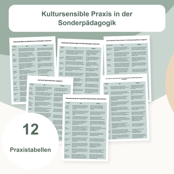 Kultursensible Sonderpädagogik: 12 Strategietabellen | PDF + PowerPoint
