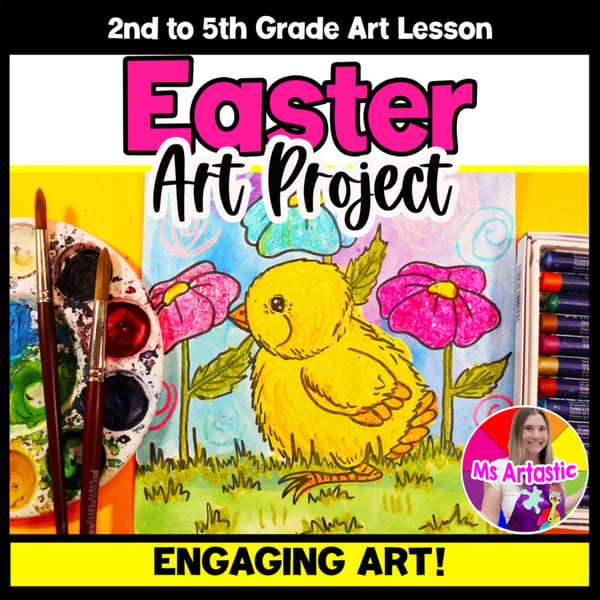 Easter Chick Wax Resist Lesson