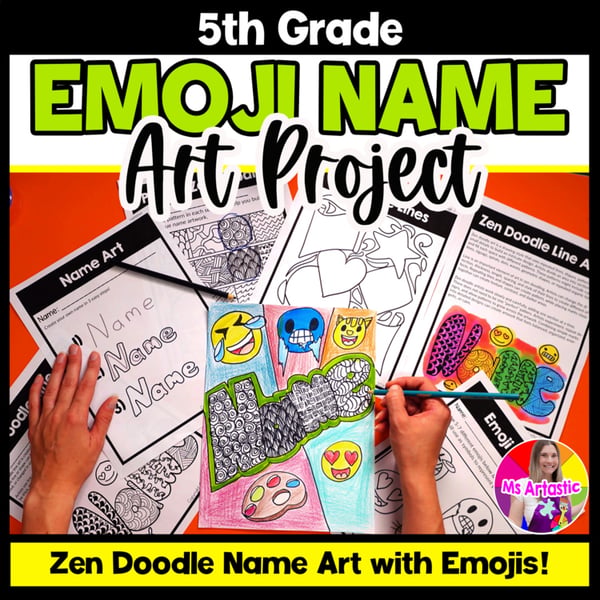 5th Grade Emoji Name Art Project