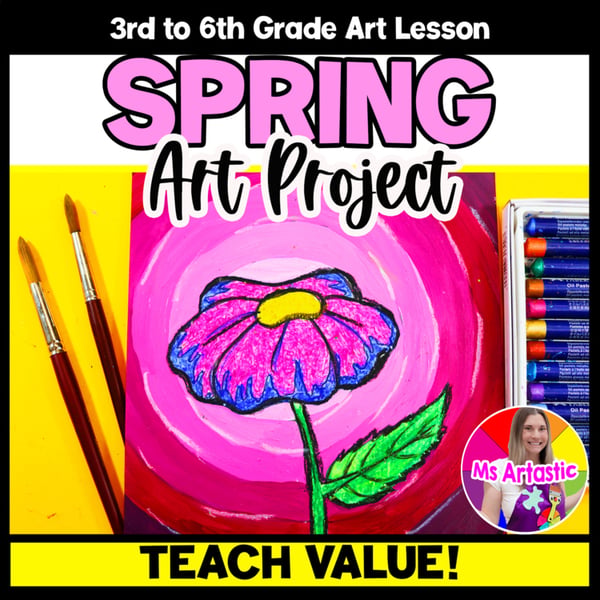 Spring Flower Value Art Lesson