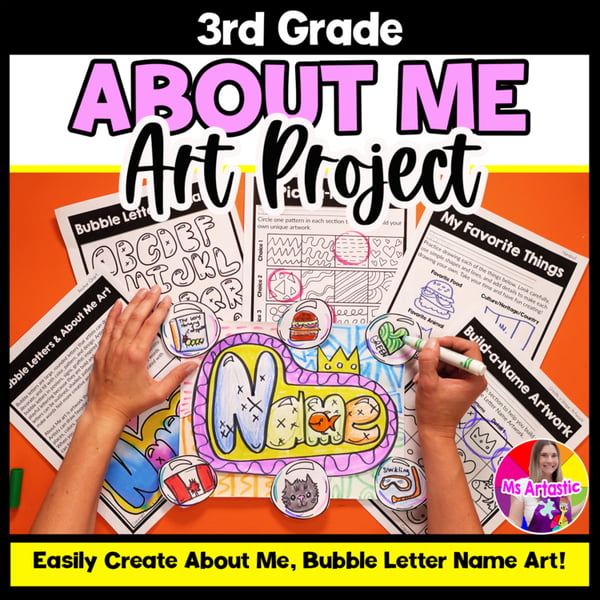 3rd Grade Bubble Letter Name Art