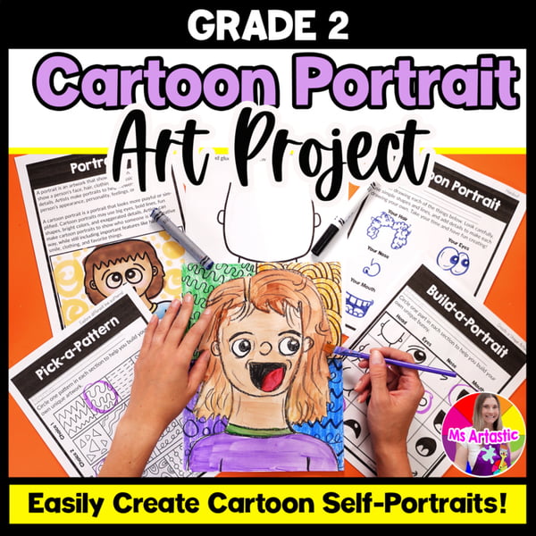 2nd Grade Cartoon Self Portrait