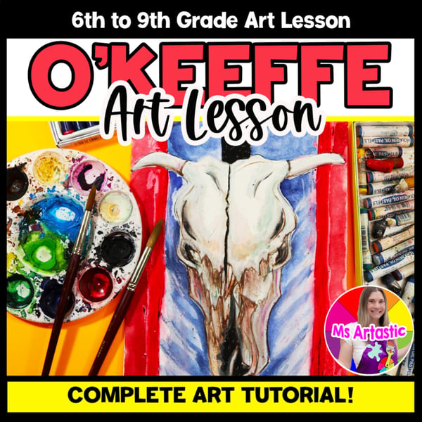 Georgia O'Keeffe Cow Skull Art Project