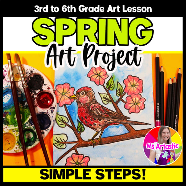 Cherry Blossom Bird Painting Lesson