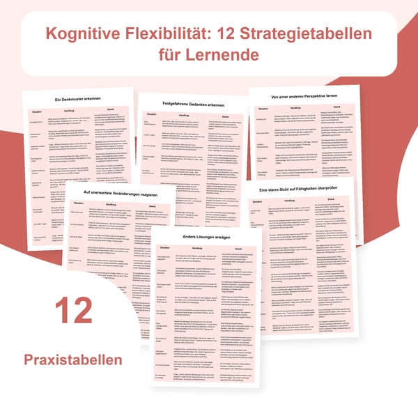 Kognitive Flexibilität: 12 Tabellen und 120 Situationen | PDF + bearbeitbare PowerPoint
