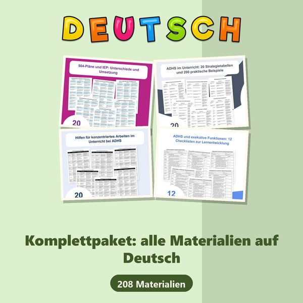 Komplettpaket: alle Materialien auf Deutsch
