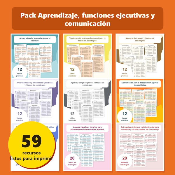 Pack Aprendizaje, funciones ejecutivas y comunicación