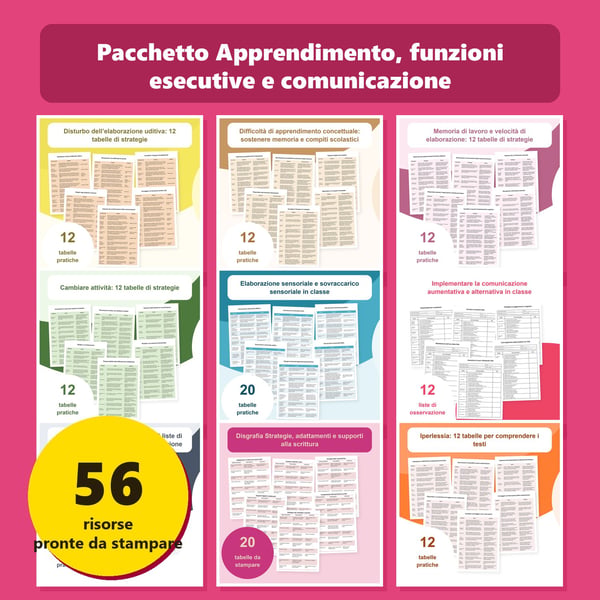 Pacchetto Apprendimento, funzioni esecutive e comunicazione