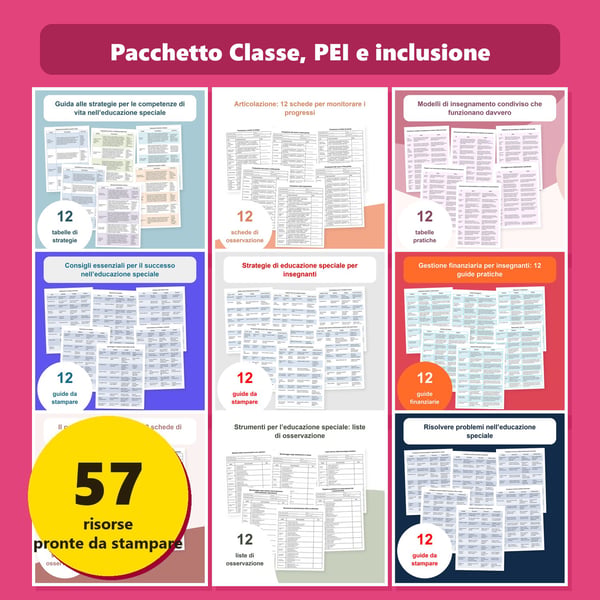 Pacchetto Classe, PEI e inclusione