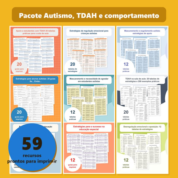 Pacote Autismo, TDAH e comportamento