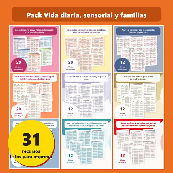 Pack Vida diaria, sensorial y familias
