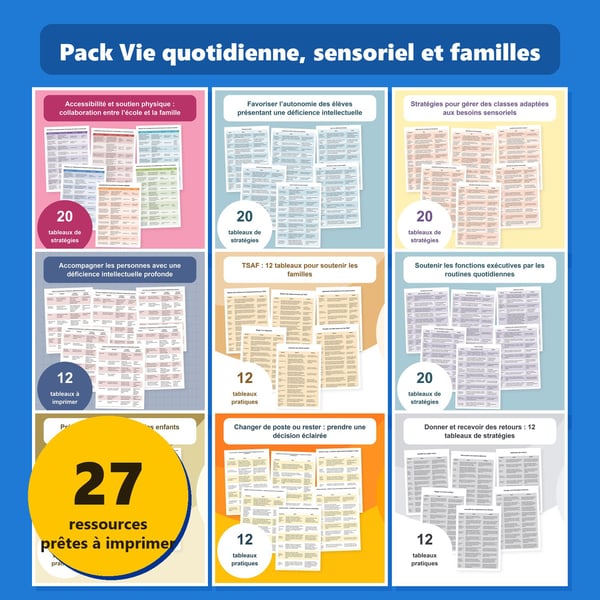 Pack Vie quotidienne, sensoriel et familles