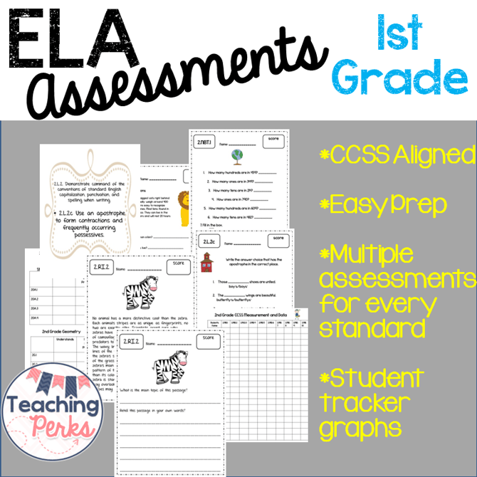 1st Grade Common Core ELA Assessments - Payhip