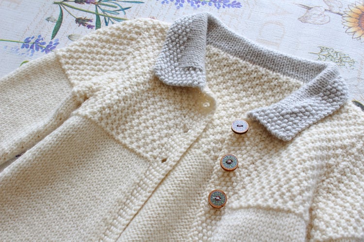 Menet - A cardigan pattern with a beautiful slip stitch yoke - PDF