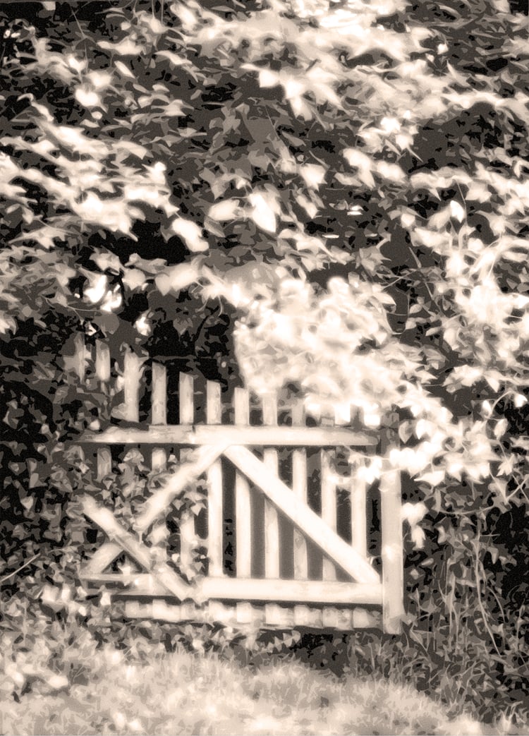 Gate to hidden garden