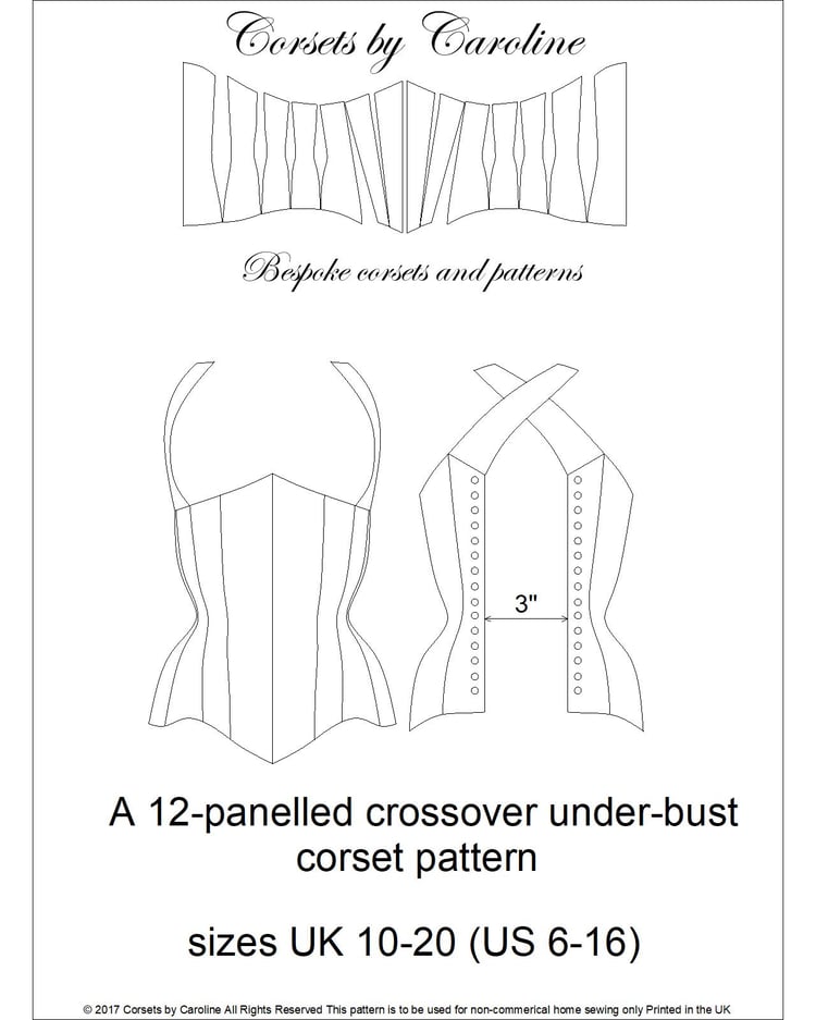 Waistcoat-inspired Under-bust Corset Pattern - Payhip