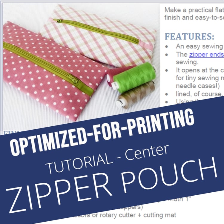 Flat Pencil Pouch PDF Sewing Pattern