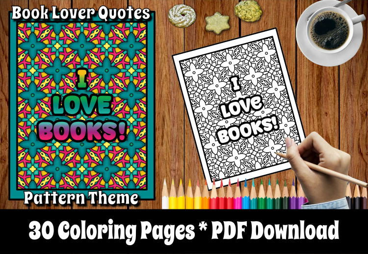 Printable Coloring Pages for Book Lovers #booklover #bibliophile #bookaholic #coloringpages