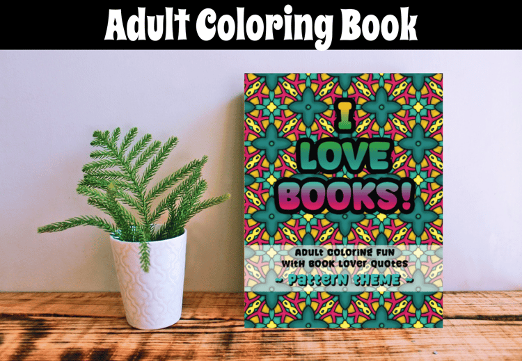 Pattern-theme Coloring Book for Book Lovers #booklover #bibliophile #bookaholic #coloringbook