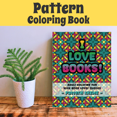 Coloring Book for Book Lovers #booklover #bibliophile #bookaholic #coloringbook #pattern
