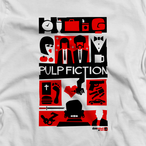 Diseño Camiseta Don Robot Pulp Fiction Saul Bass style