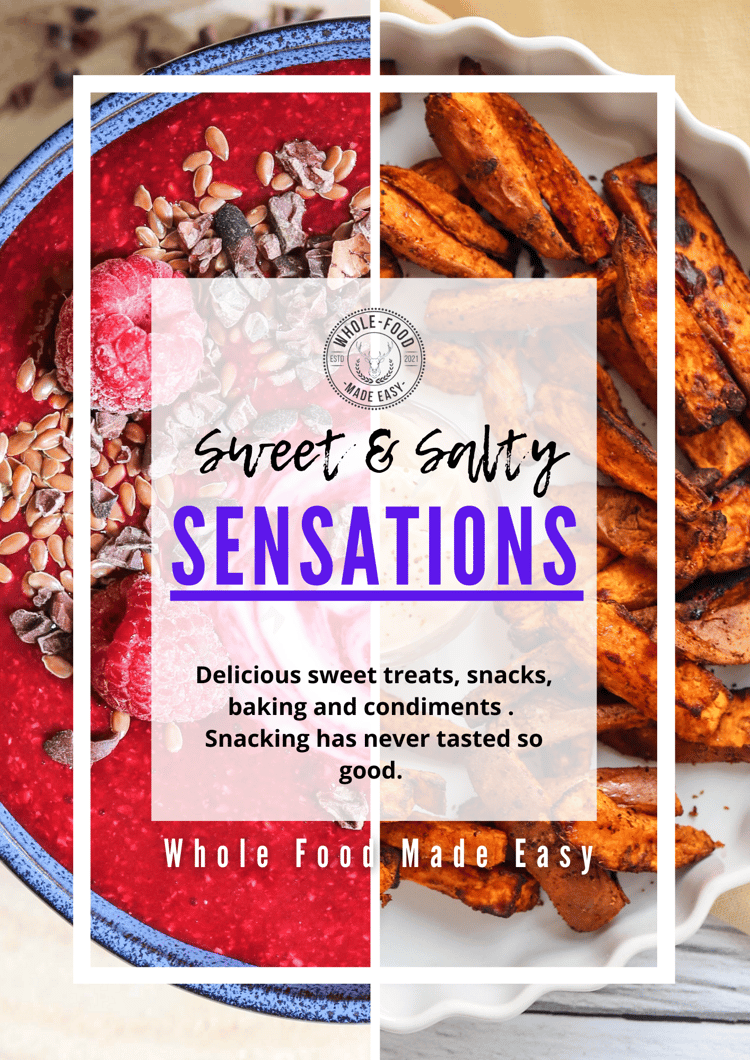 Fundraising page, Cover Page of The Sweet and Salty Sensations Recipe Guide - A Delectable Collection of Recipes Balancing Sweet and Salty Flavours