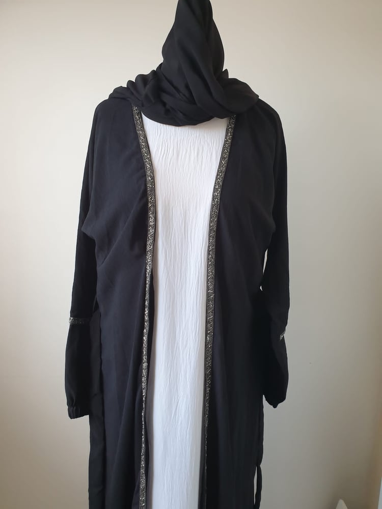 Eid clothes - Open abaya - UK - white slip dress