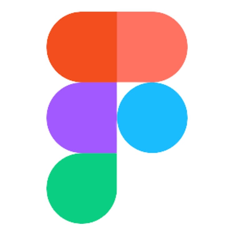Figma Logo which is an F made of colors red blue purple green