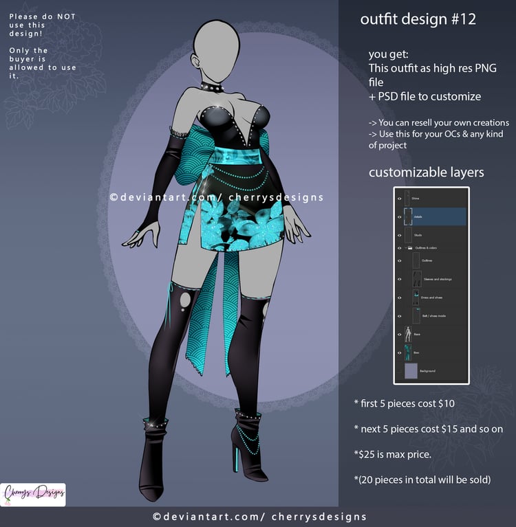 closed) RE-Auction Adopt - Goth Outfit 2 by CherrysDesigns on DeviantArt