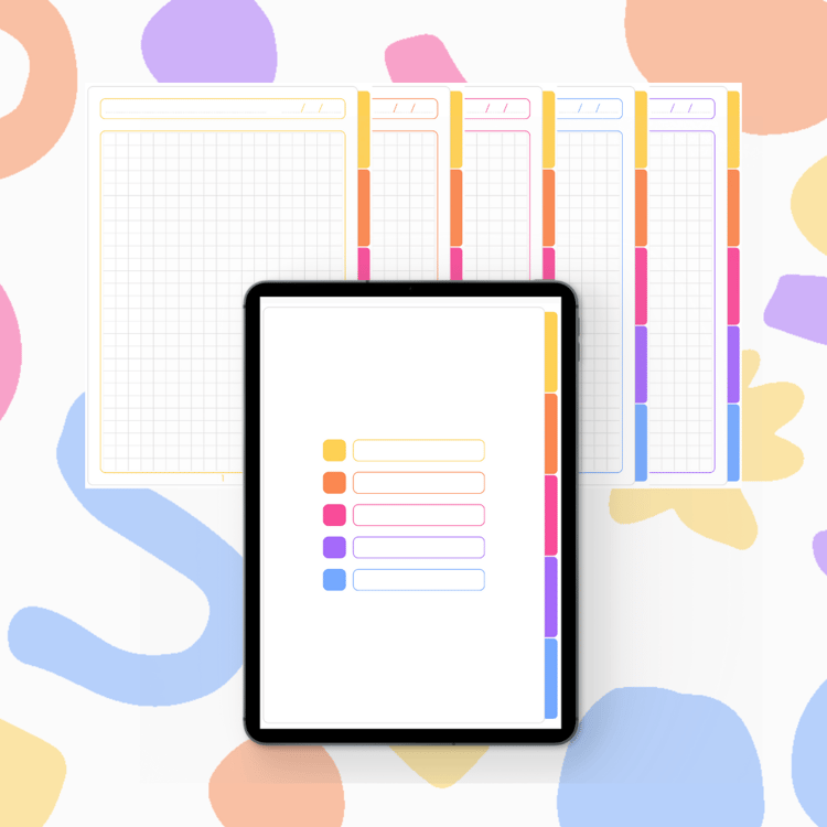2happyideas digital school book squares pages