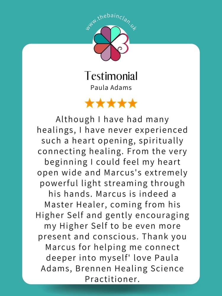 5 star testimonial by Paula Adams - from the very beginning I could feel my heart open