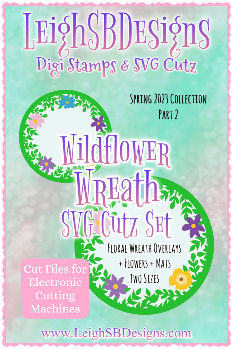 LeighSBDesigns Wildflower Wreath SVG Cutz