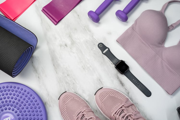 sports equipment on top of marble surface