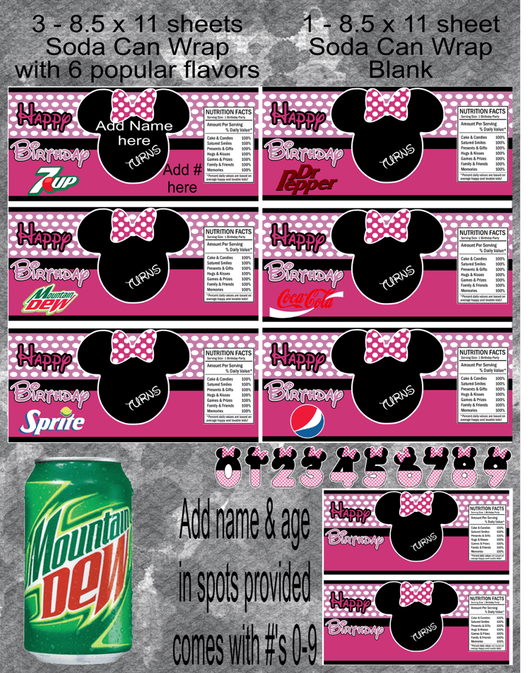 Minnie Soda Can Wrap