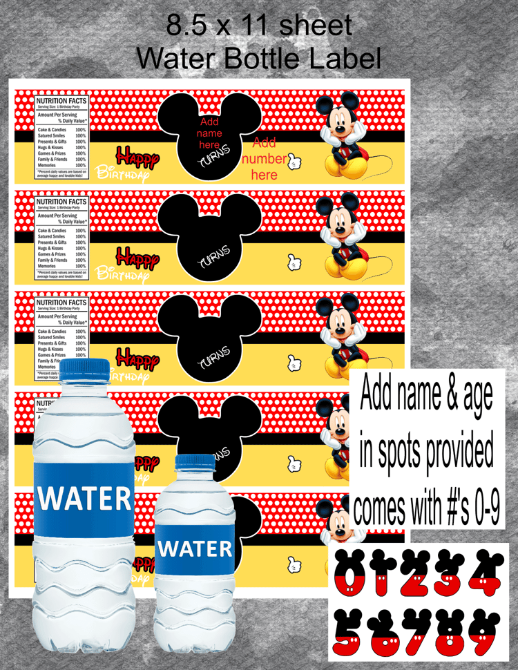 Mickey Water Bottle Wrap