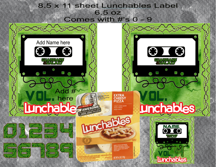 Groot Lunchables Label