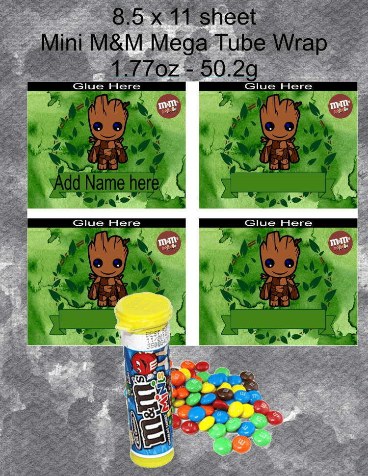 Groot Mini M&M Tube Wrap