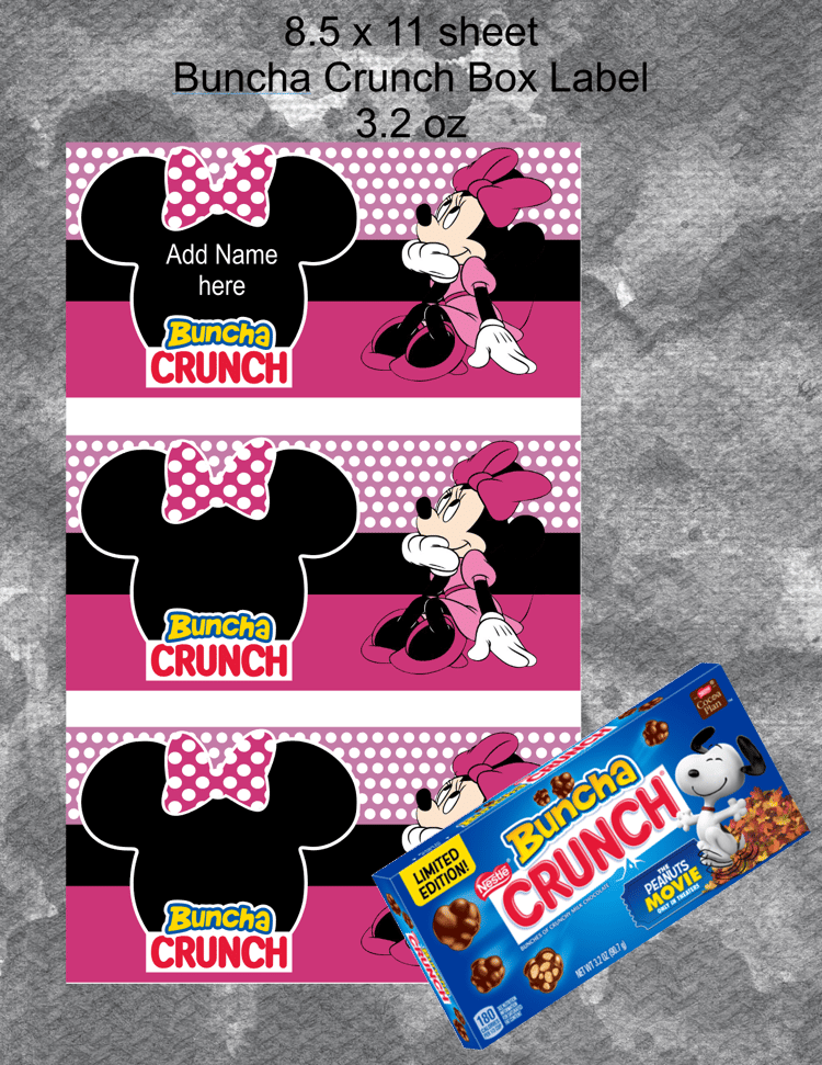 Minnie Buncha Crunch Label