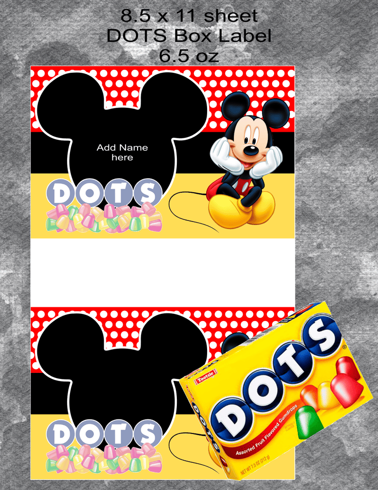 Mickey DOTS Label