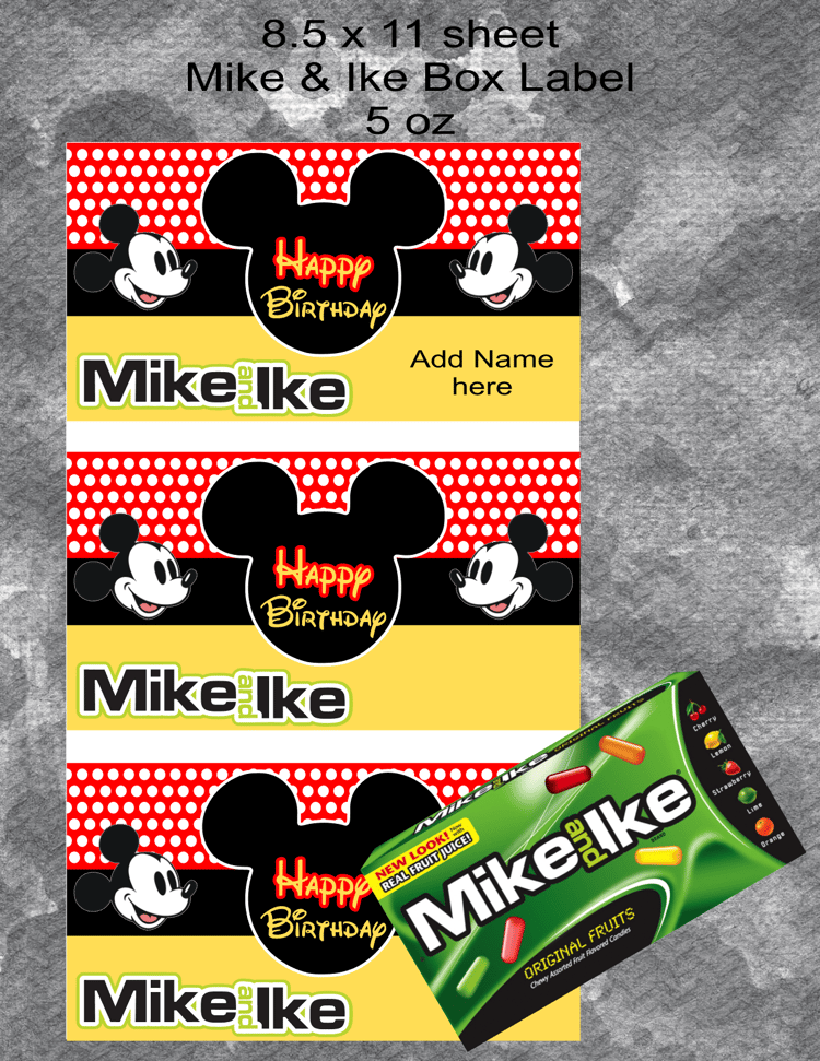 Mickey Mike & Ike Label