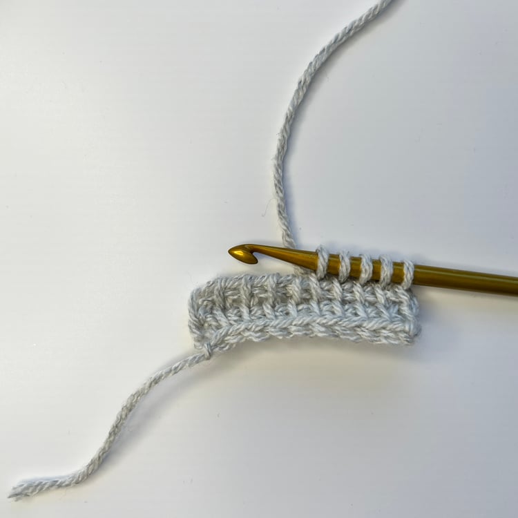 Tunisian Crochet forward pass short row