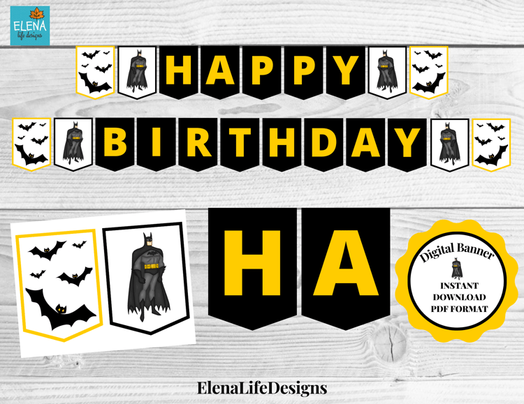 Pirate Themed Birthday Banner - Digital Happy Birthday Banner