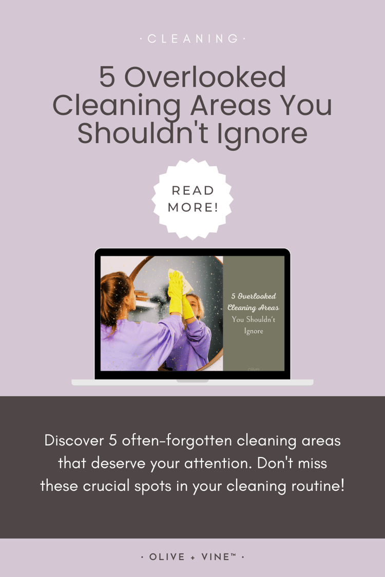 Pinterest pin for 5 overlooked cleaning areas you shouldn't ignore