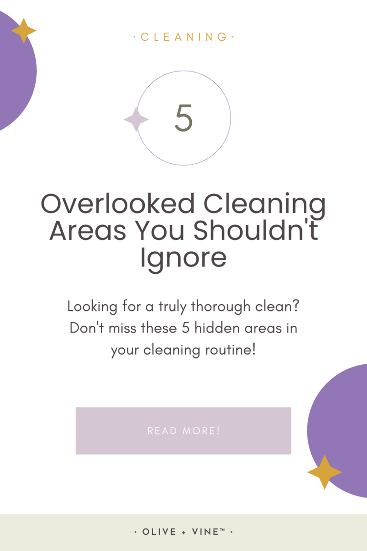 Pinterest pin for 5 overlooked cleaning areas you shouldn't ignore blog