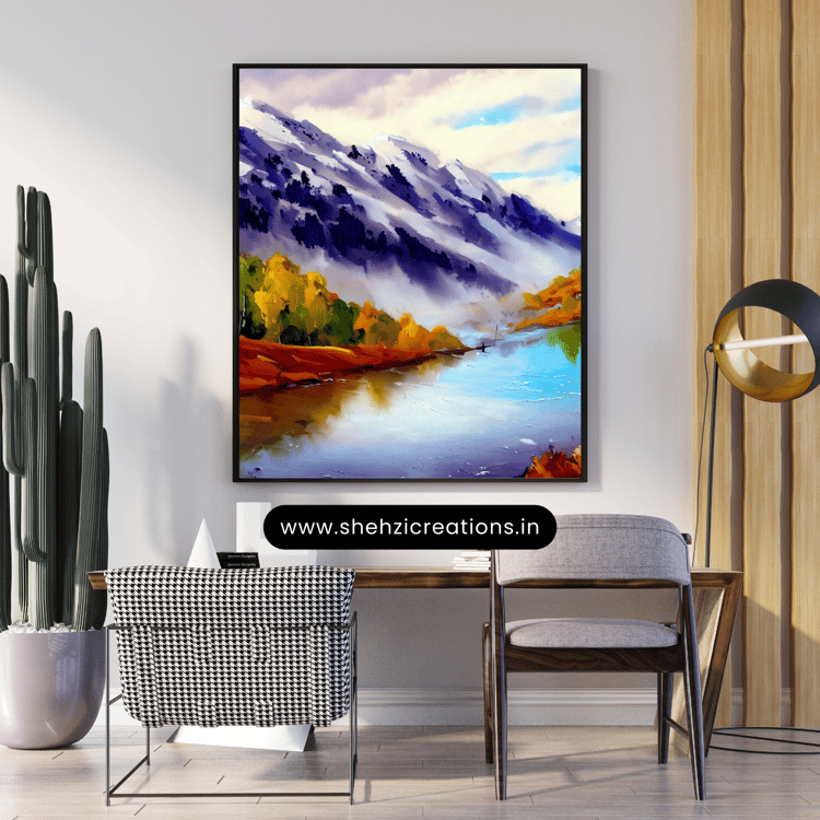 Nature's Vibrance: Stunning Watercolor Nature Painting - Art for Home Decor