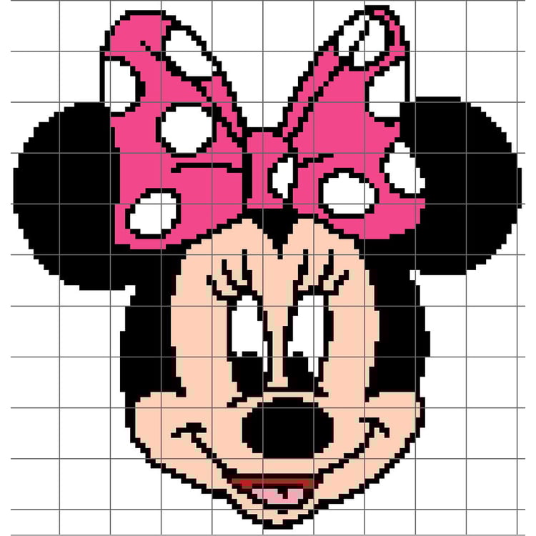 Grid of Minnie Head  - Disney